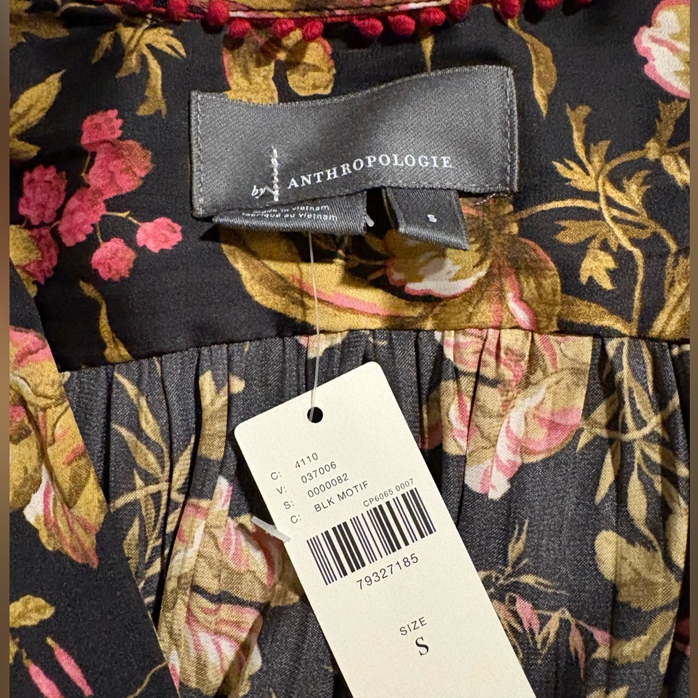 Anthropologie Deep-V Floral Tunic, Size S